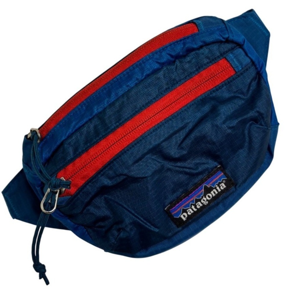 Patagonia Lightweight Travel Mini Hip Pack Fanny Red Blue Packable Colorblock